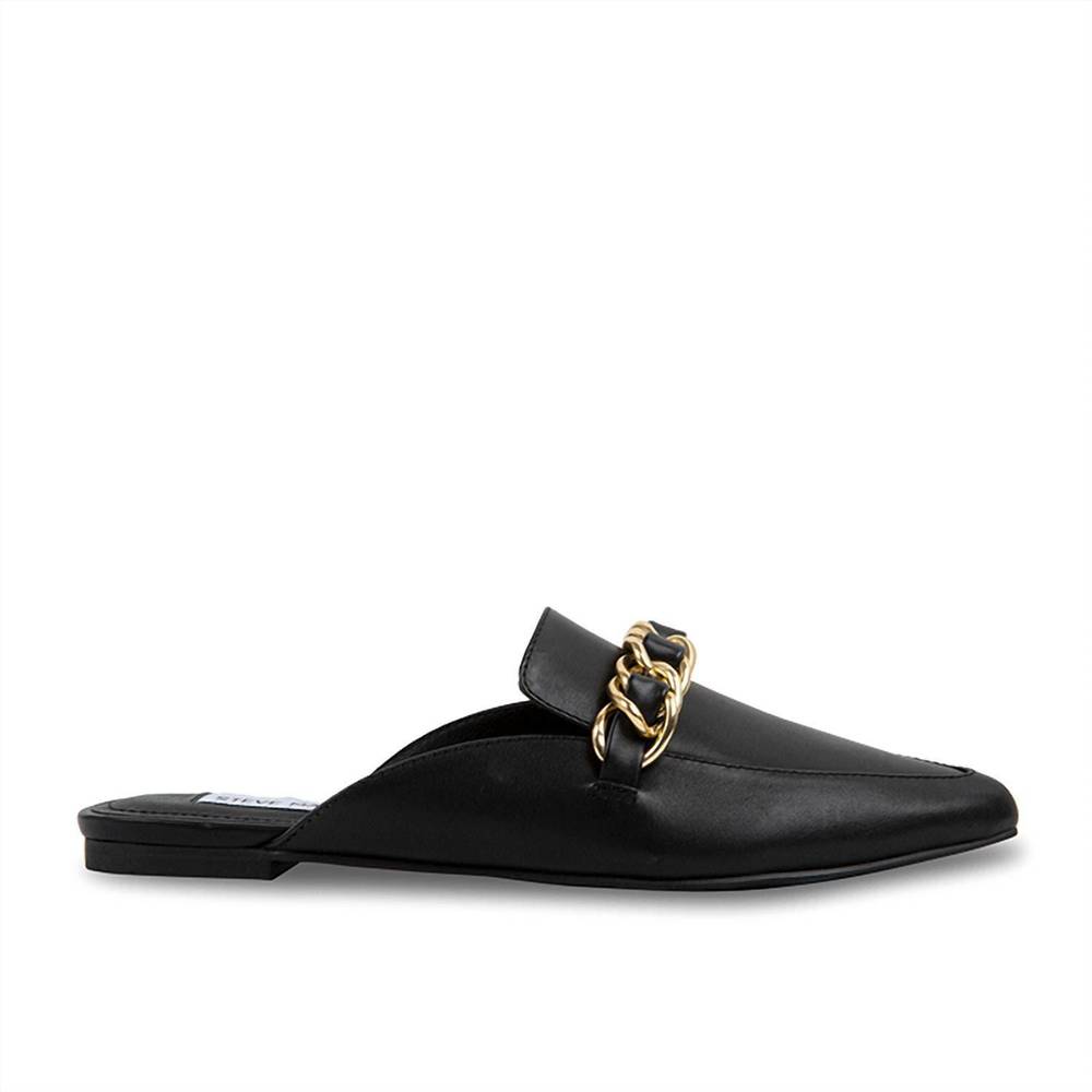 NEW STEVE MADDEN faine pointed-toe mule in black leather